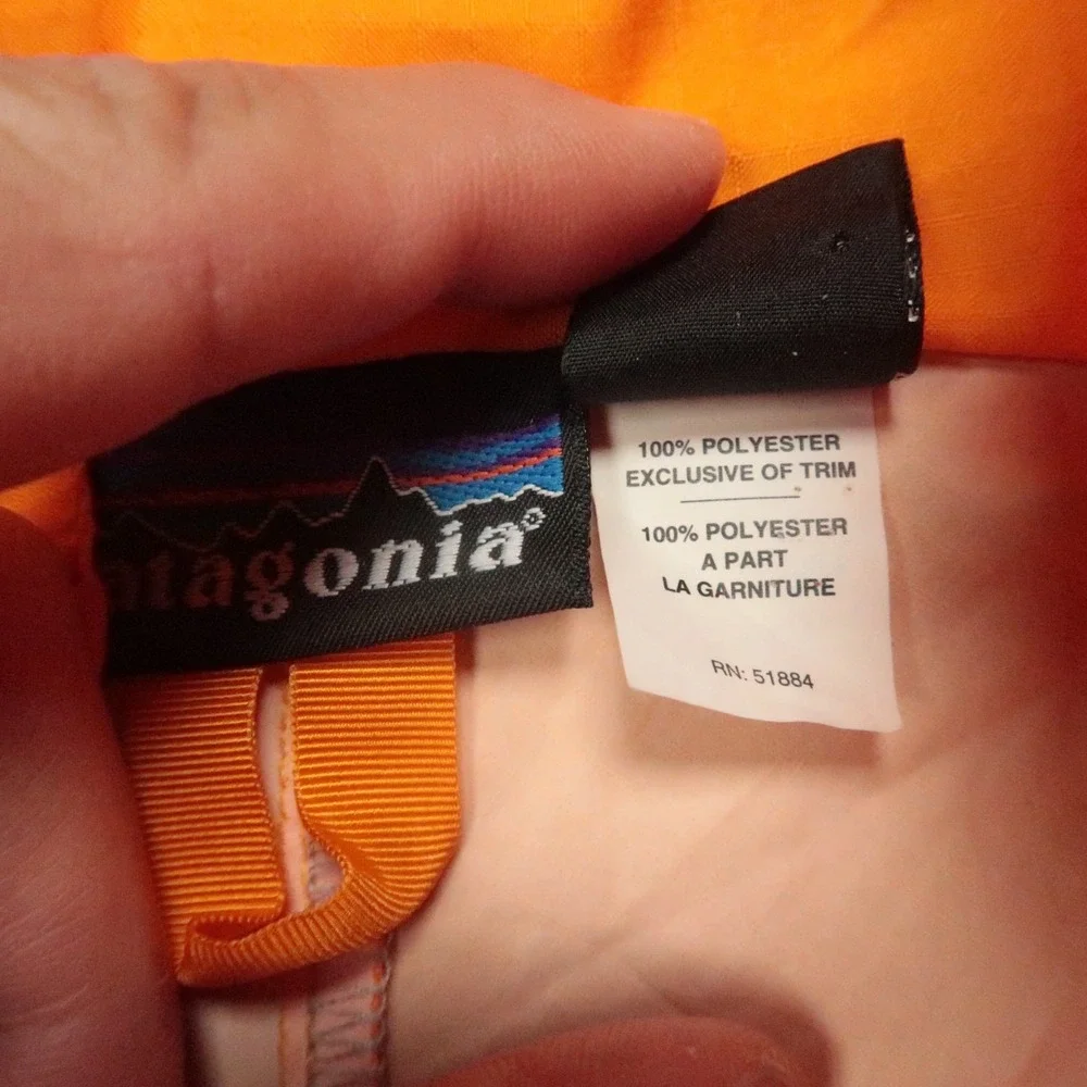 VINTAGE Patagonia‎ Jacket Mens Large Orange Wind Shield Hybrid Full Zip Pockets